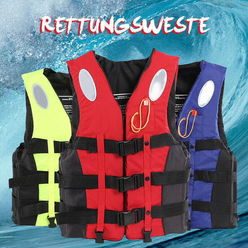 Rettungsweste Weste für Erwachsene Kinder Bootfahren Schwimmweste  Schwimmhilfe Anglerweste Blau - Toys-Trend